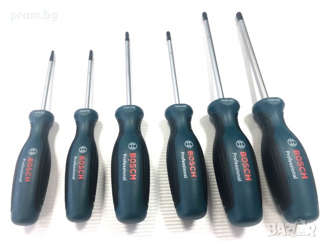  BOSCH Professional 6 броя TORX отвертки, отвертка, Германия, снимка 5 - Отвертки - 37203742