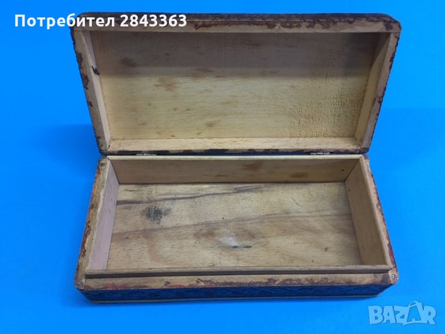 дървена кутия с дърворезба с размери 18.5/9 дълбока 4см, снимка 3 - Други ценни предмети - 30472498