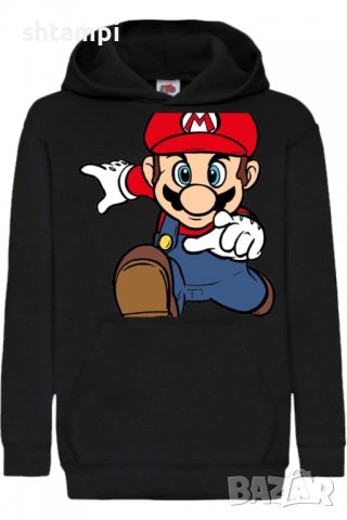 Детски Суитчър/Суитшърт Super Mario 07,Super Mario,Игра,Подарък,Изненада,Забавление,Рожден Ден