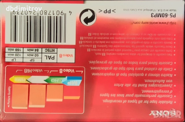 Продавам касета Sony Video 8, снимка 3 - Чанти, стативи, аксесоари - 54313167