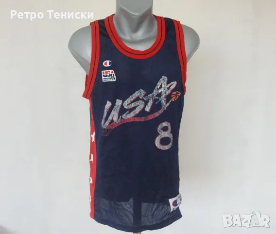 Тениска USA (Scottie Pippen #8) Champion — Мъже размер 44 Синьо