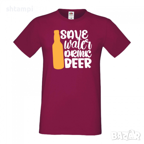Мъжка тениска Save Water Drink Beer 5,Бира,Бирфест,Beerfest,Подарък,Изненада,Рожден Ден, снимка 12 - Тениски - 36387465