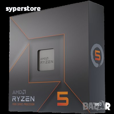 Процесор за компютър AMD CPU Desktop Ryzen 5 6C/12T 7600X 4.7/5.0GHz Boost,38MB,105W,AM5 SS30505