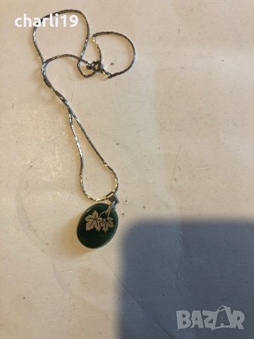 Висулка зелен камък и сребро, снимка 5 - Колиета, медальони, синджири - 39564022