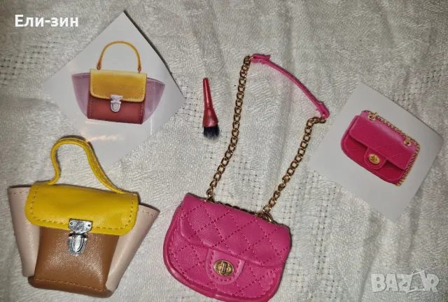 лот реалистични изкуствена кожа с магнити и метални елемедамски чанти за кукли Барби и други подобни, снимка 3 - Кукли - 48469371