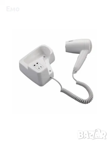 Стенен сешоар за хотели, 1300W, 2 скорости, с изход за самобръсначки Гаранция 24 месеца , снимка 5 - Сешоари - 48150033