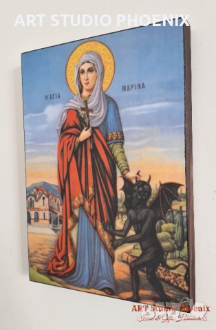 Икона на Света Марина ikona sveta marina, снимка 3 - Икони - 20613315