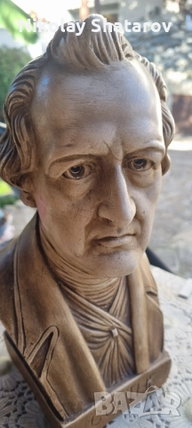 Порцеланов бюст на Гьоте , снимка 2 - Антикварни и старинни предмети - 52413345