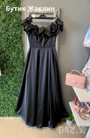 Дълги сатенени рокли , снимка 3 - Рокли - 53989734