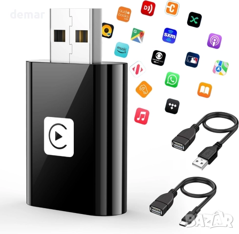 Мини безжичен Carplay адаптер за iPhone, за iOS (НЕ за Android)