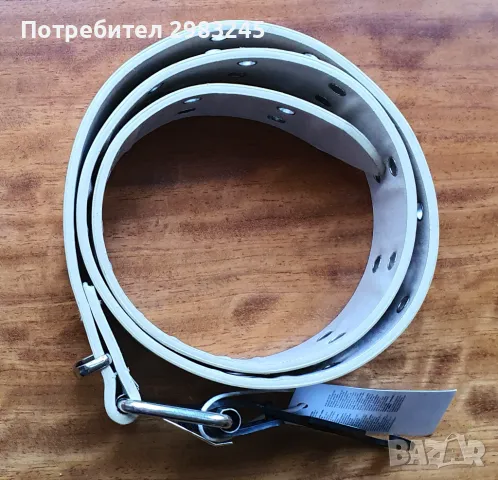 Дамски бежов кожен колан , снимка 2 - Колани - 47345310