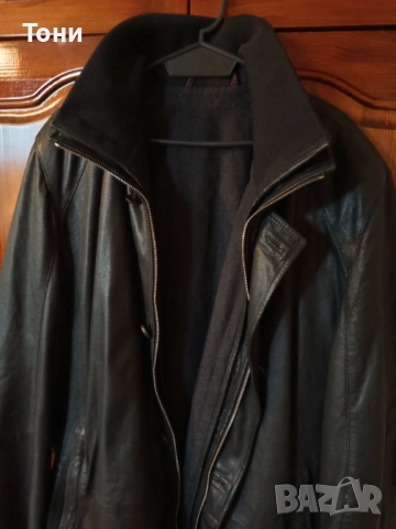 Мъжко Зимно Яке Изцяло от Естествена Кожа Като Ново XL , снимка 3 - Якета - 53186252