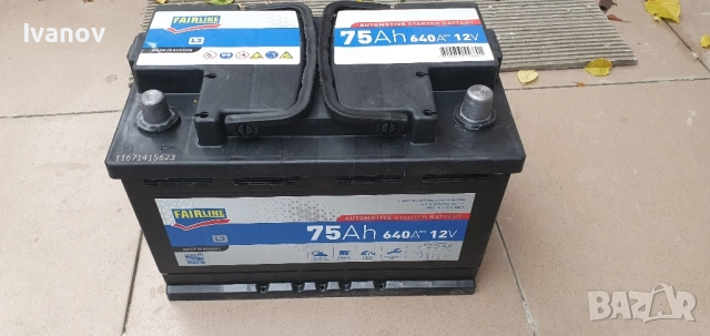 Акумулатор 75Ah десен плюс Чисто Нов 2г Гаранция европейски по лиценз на Varta 
