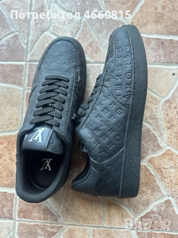 Нови мъжки обувки Louis Vuitton – черен цвят, размер 45, снимка 7 - Маратонки - 53988490