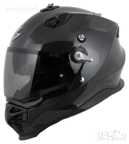 Каска Scorpion ADF-9000 CARBON AIR SOLID Black нов модел висок клас, снимка 4 - Аксесоари и консумативи - 53887977