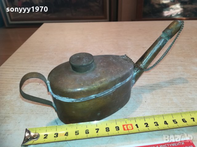 АНТИКА-ретро чаиник/леика-мед/месинг 2402211911, снимка 2 - Колекции - 31942375