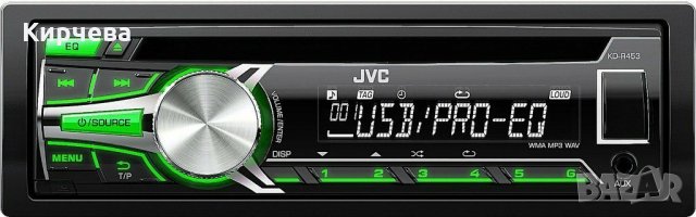 JVC плеър 4 Х 50 W.    USB/AUX/CD, CD-R, CD-RW,MP3,WMA Low Pass Filter