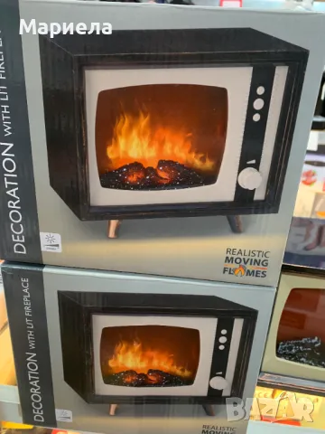 LED Камина Ретро телевизор / Декоративна Камина на Батерии, снимка 5 - Декорация за дома - 48754327