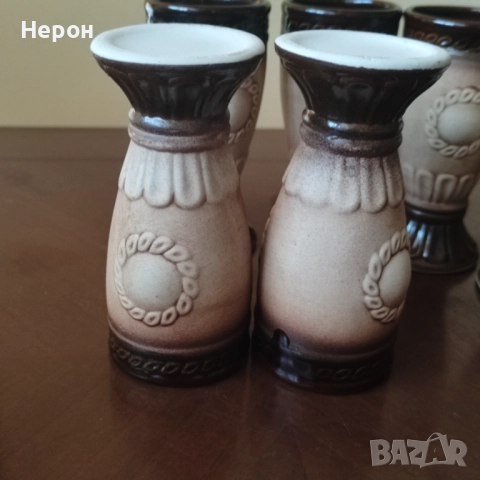 Сервиз за ракия керамичен ,декантер, снимка 7 - Сервизи - 52508458