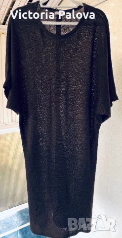 Бутикова рокля шоколад от фин кашмир JUTTA уникален модел, снимка 3 - Рокли - 52158718