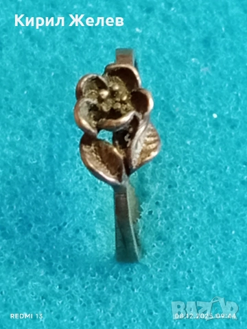 Винтидж сребърен пръстен с флорален мотив майстоска ръчна изработка 30070, снимка 10 - Пръстени - 52685892