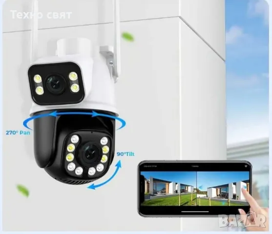 ТОП ЦЕНА ICSee Двойна камера Безжична WI-FI camera 8 X ZOOM, снимка 5 - Камери - 48349313