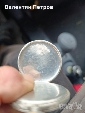 швейцарски сребърен часовник, снимка 3 - Джобни - 53316427