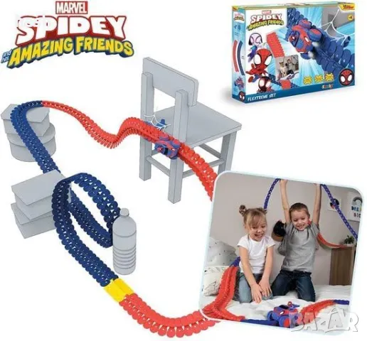 Smoby 7600180918, Smoby Spidey Flextreme Car Track Discovery Set, Smoby Flextreme, снимка 2 - Коли, камиони, мотори, писти - 48432199