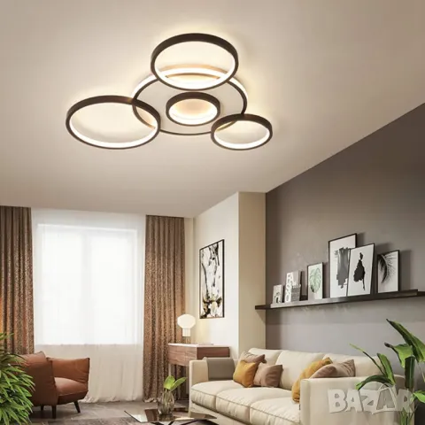 ЛЕД LED димируема таванна лампа с дистанционно управление Модерен, 5, снимка 4 - Лампи за таван - 38331123