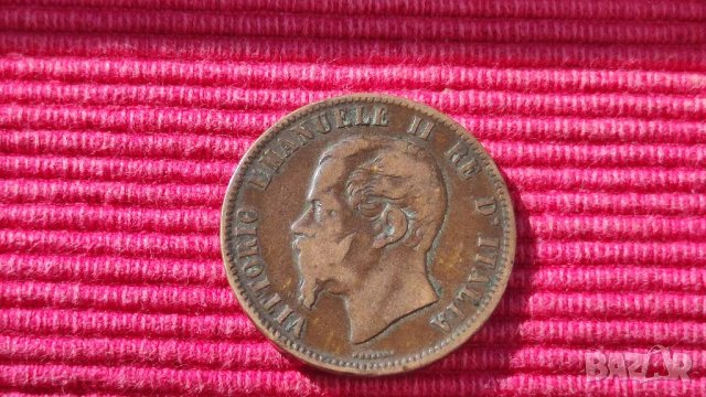 10 centesimi Италия 1863 година. , снимка 2 - Нумизматика и бонистика - 37398174