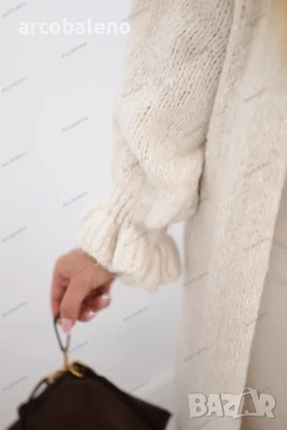 Дълга дамска пуловерна жилетка, 4цвята , снимка 5 - Жилетки - 47467794