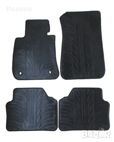 Оригинален комплект от четири черни гумени автомобилни стелки, за BMW 3-та серия E90 и E91
