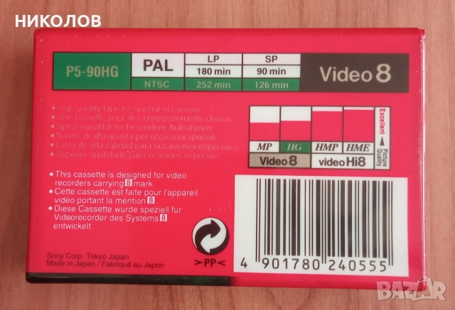 нови 8 мм.касети за камери, снимка 2 - Камери - 51575643