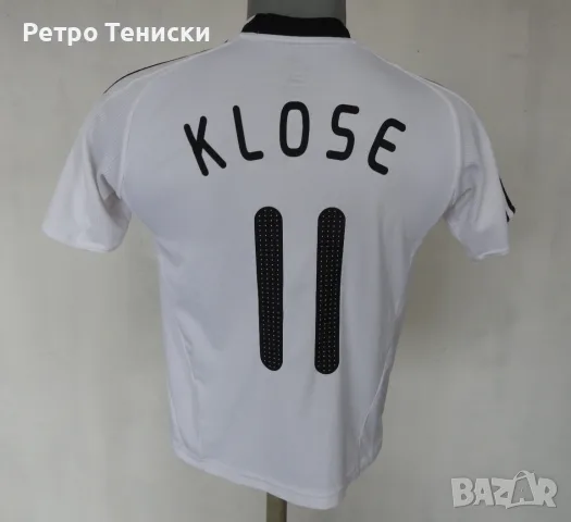 Тениска Germany — Домакински (Klose #11) adidas — Деца размер M Бяло (сезон 2008)