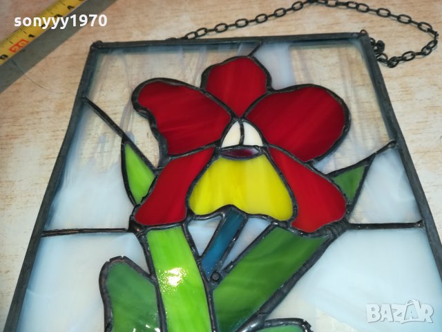 витраж-цвете-23х15см 1601211315, снимка 10 - Колекции - 31443096