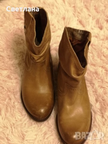 Боти от естествена кожа, снимка 5 - Дамски боти - 30479395