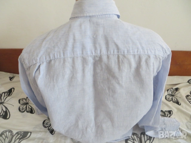 Мъжки ризи с дълъг ръкав от лен , снимка 11 - Ризи - 36533167