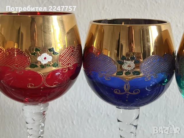 Сервиз бохемски кристал, снимка 6 - Чаши - 56091415