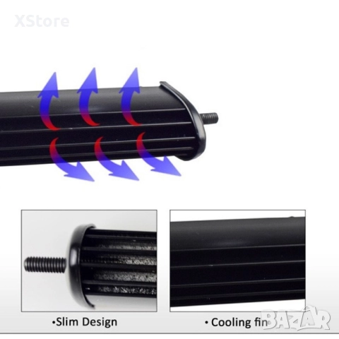 Външен прожектор със шест LED крушки за автомобили и мотоциклети 90 W LED BAR3, снимка 6 - Аксесоари и консумативи - 52458470