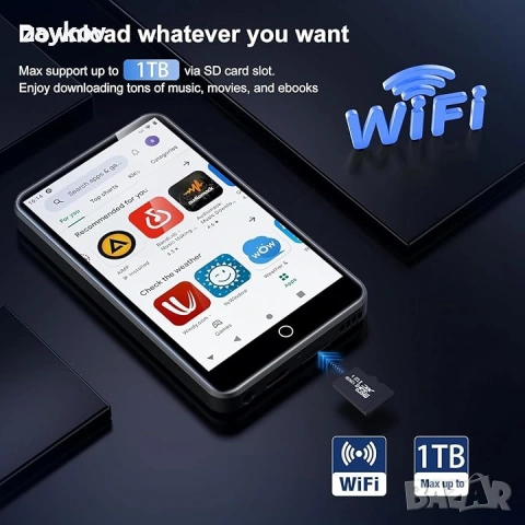 MP3 плейърът ZAQE интегрира Bluetooth и WiFi, снимка 6 - Друга електроника - 53889724
