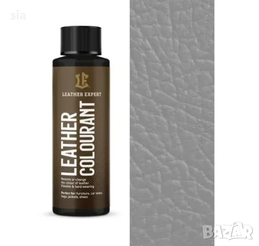 Боя за кожа, естествена или еко кожа, 50 мл, сив, leather expert