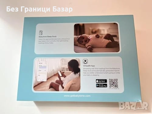 Нов Бебешки Монитор Смарт Чорап ViHealth Пулс + Кислород + Движения, снимка 4 - Други - 51290118