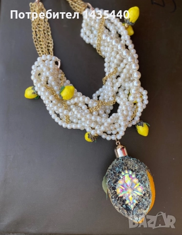Колие от серията “Забранения плод” на дизайнерката Анелия Милчева, снимка 2 - Колиета, медальони, синджири - 52366411