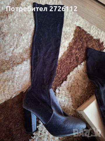 Ботуши от велур нови , снимка 3 - Дамски ботуши - 51776327
