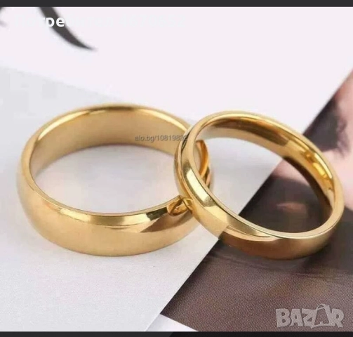 Classic Gold Wedding Rings 💍 | комплект 2 броя халки