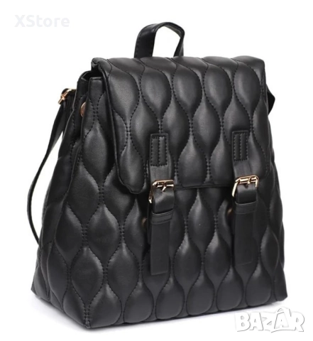 Модерна капитонирана дамска раничка 25х25 см, снимка 8 - Чанти - 52582956