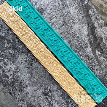 дълъг кант цветя хортензия силиконов молд форма декорация торта фондан шоколад дантела