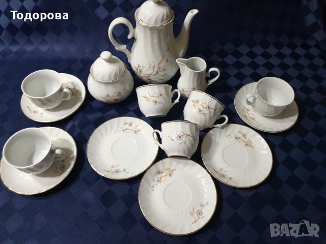 Порцеланов сервиз за чай-Китка  с декор -Ябълков цвят, снимка 6 - Сервизи - 42612581