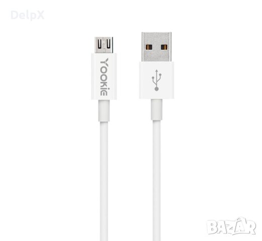 Кабел CB1, бързо зареждане, бял, USB-A(м)/MICRO USB(м), 3m