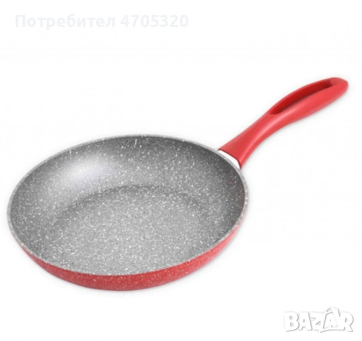 Тиган Voltz , 20см./24см./26см./28см.,  Мраморно покритие, Индукция, Червен, снимка 5 - Съдове за готвене - 53113548